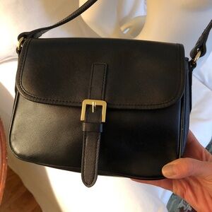 Black Leather Bag EUC!